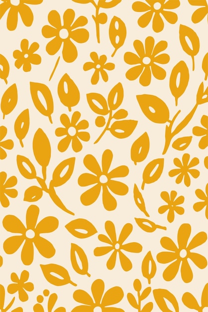 Ilustración botánica retro Arte floral de Bohemia para imprimir