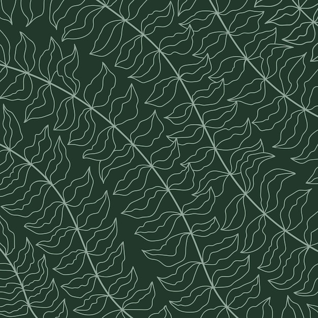Ilustración botánica vectorial Papel tapiz abstracto de hojas tropicales en estilo lineal