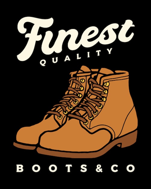 Vector ilustración de botas de cuero