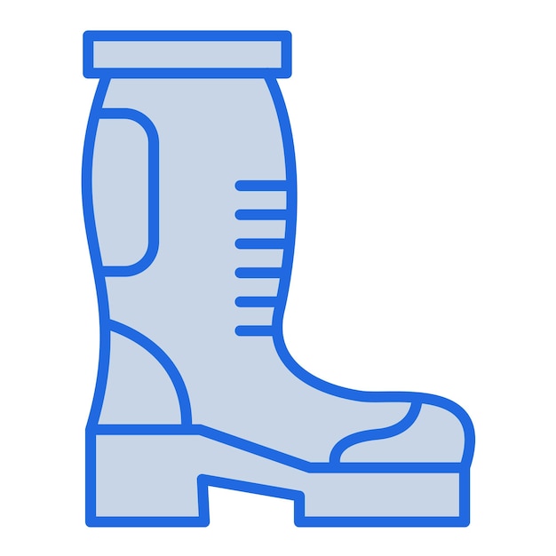 Ilustración de las botas de otoño en tono azul