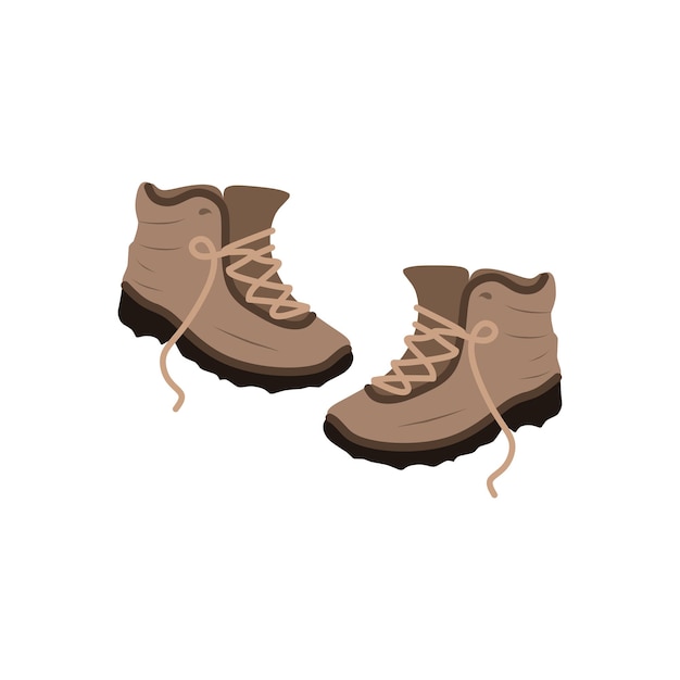 Ilustración de las botas de senderismo