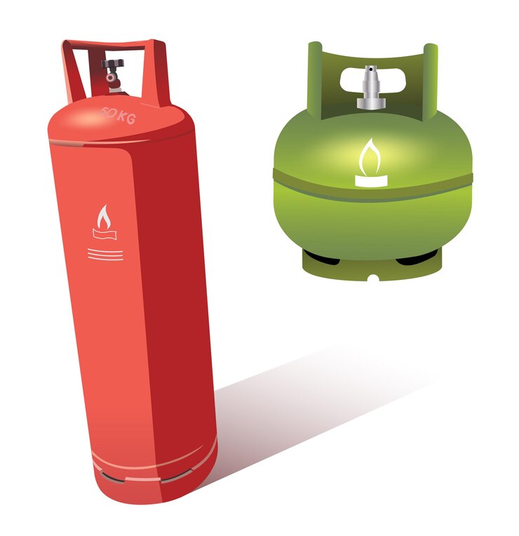 Vector ilustración de una botella de gas común en indonesia
