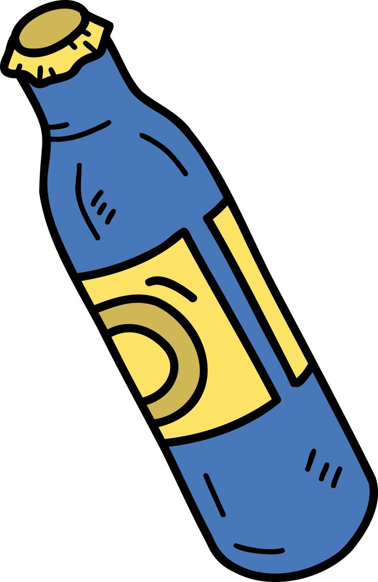 Vector ilustración de botella de refresco dibujado a mano