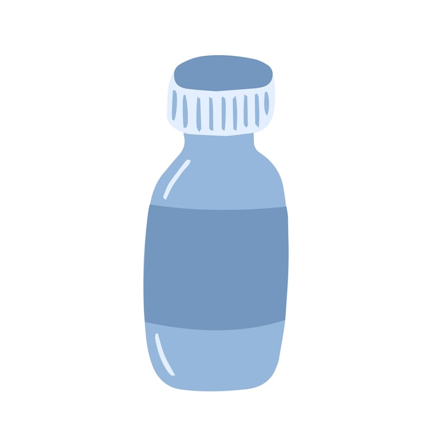 Ilustración de botella de vidrio de garabato vectorial Botella ecológica dibujada a mano para imágenes prediseñadas de agua