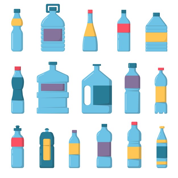 Ilustración de botellas de agua