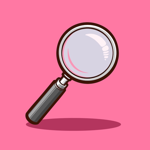 ilustración de botón de icono de búsqueda o búsqueda de lupa de vector