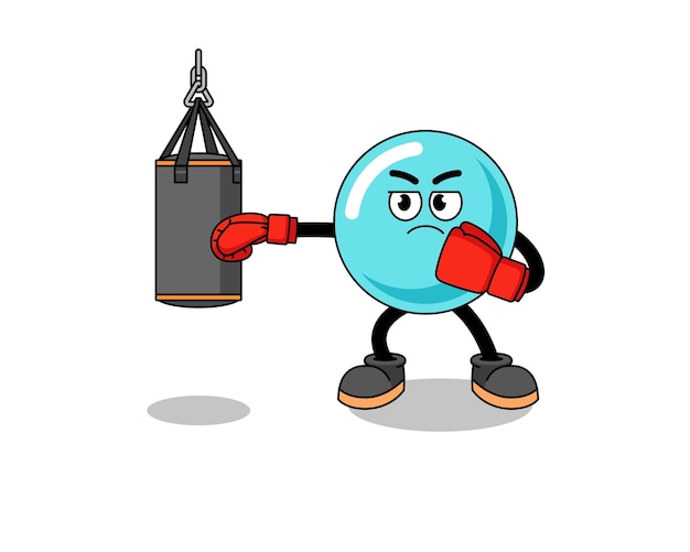 Ilustración de boxeador de burbujas