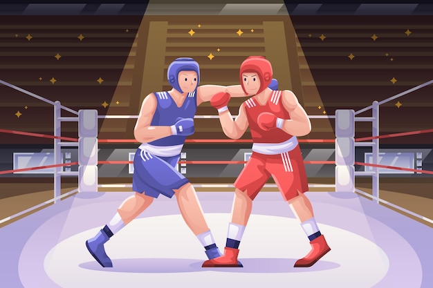 Ilustración de boxeo