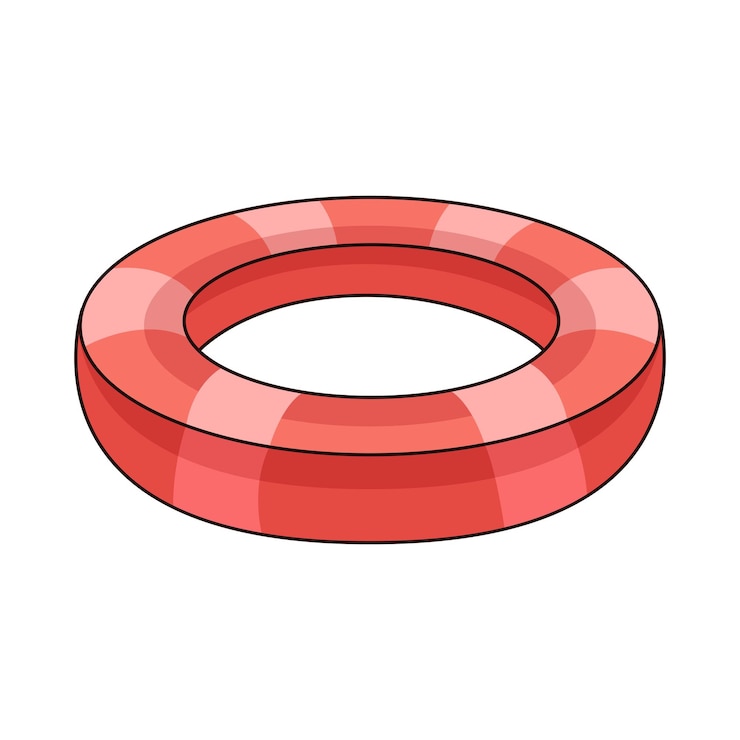 Vector ilustración de la boya salvavidas