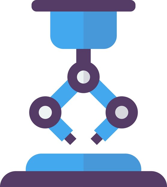 Ilustración de brazo de robot en estilo minimalista