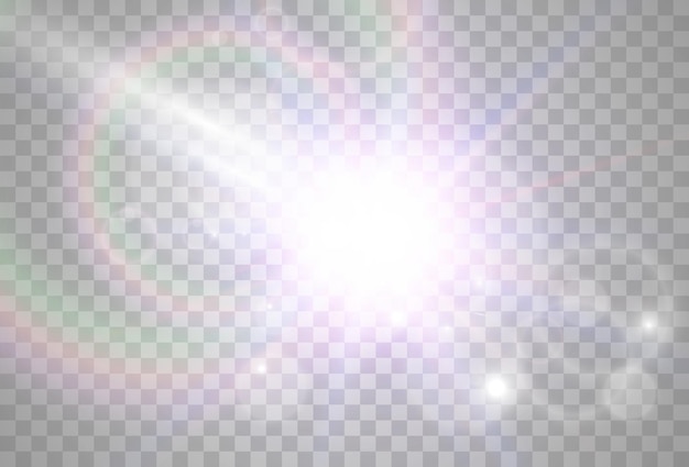 Ilustración brillante y hermosa de starVector de un efecto de luz sobre un fondo transparente