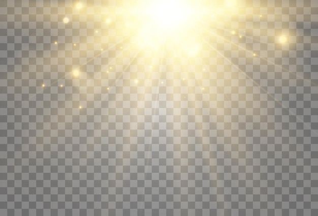 Ilustración brillante y hermosa de starVector de un efecto de luz sobre un fondo transparente