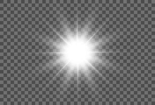 Ilustración brillante y hermosa de starVector de un efecto de luz sobre un fondo transparente