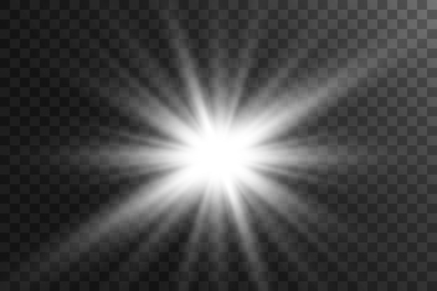 Ilustración brillante y hermosa de starVector de un efecto de luz sobre un fondo transparente