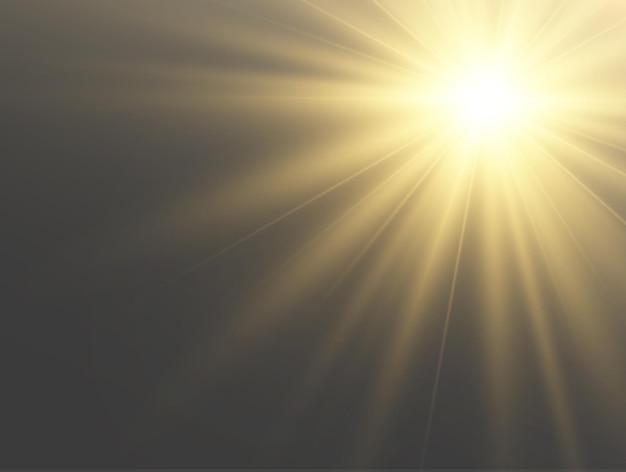Ilustración brillante hermosa starVector de un efecto de luz sobre un fondo transparente