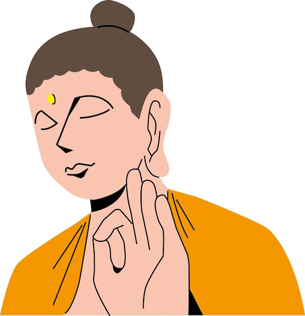 Vector ilustración de un buda benevolente