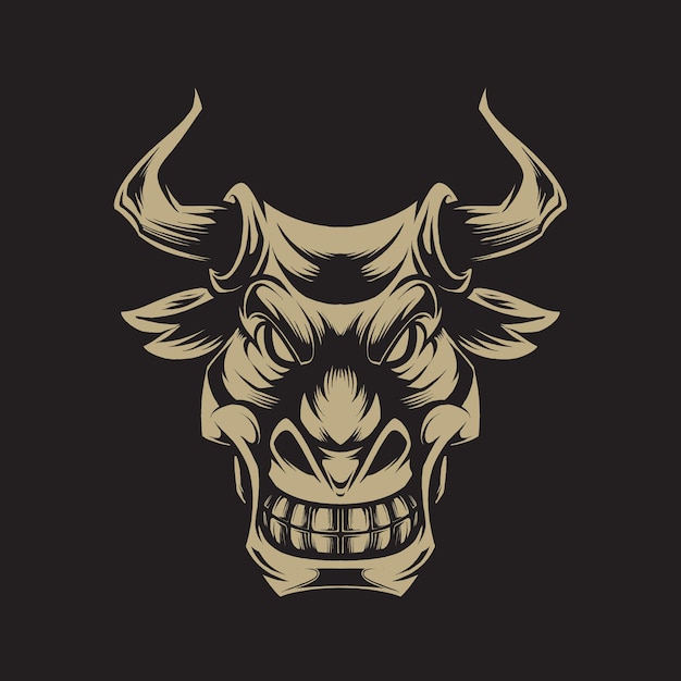 Vector ilustración de bull hread