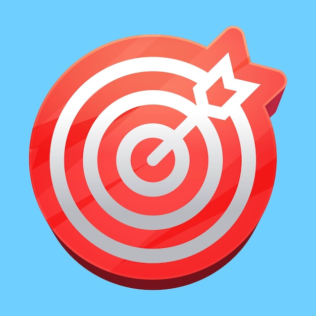 Ilustración de Bullseye para el desarrollo de juegos cartel de diseño gráfico y arte