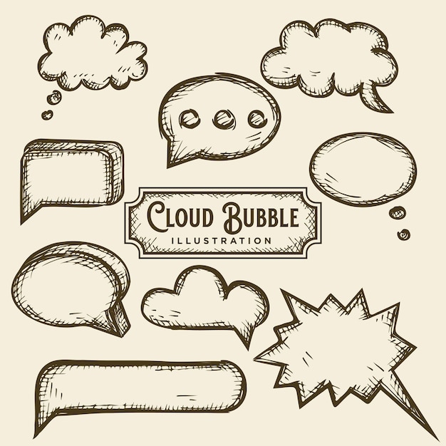 Vector ilustración de burbuja de nube