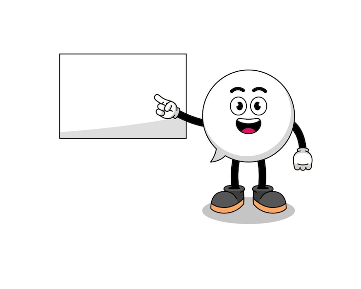 Vector ilustración de burbujas de discurso haciendo una presentación