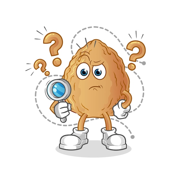 ilustración de búsqueda de almendras. vector de caracteres