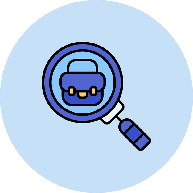 Ilustración de la búsqueda de trabajo plano