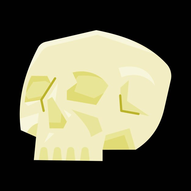 Vector ilustración de una cabeza de calavera