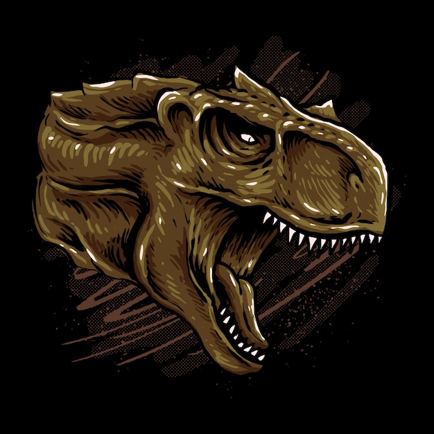 Ilustración de cabeza de carnotaurus