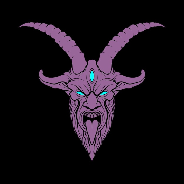 ilustración de cabeza de demonio
