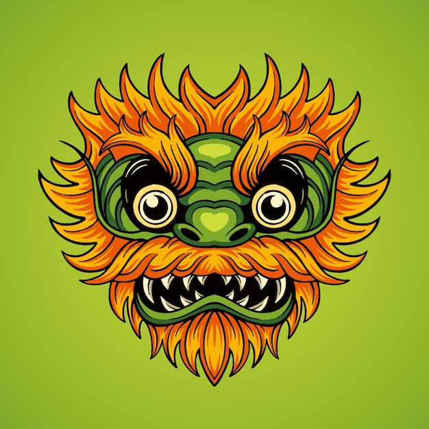 ilustración de cabeza de dragón