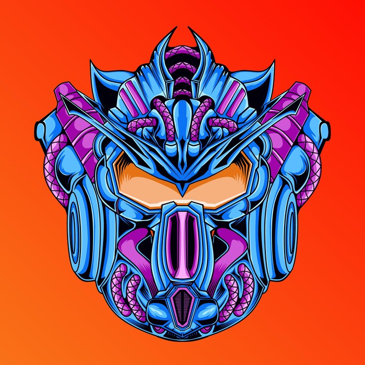 Vector ilustración de cabeza de robot