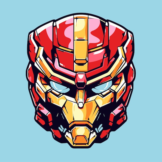 Ilustración de la cabeza del robot