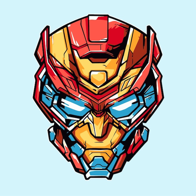 Ilustración de la cabeza del robot