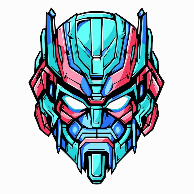 Ilustración de la cabeza del robot