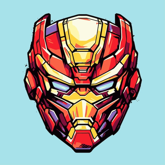Ilustración de la cabeza del robot