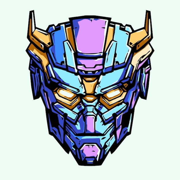 Ilustración de la cabeza del robot