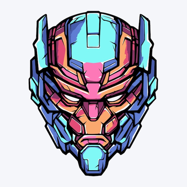 Ilustración de la cabeza del robot