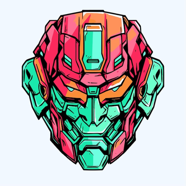 Ilustración de la cabeza del robot