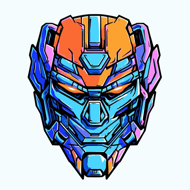 Ilustración de la cabeza del robot