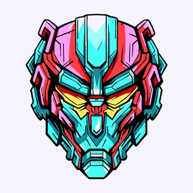 Ilustración de la cabeza del robot