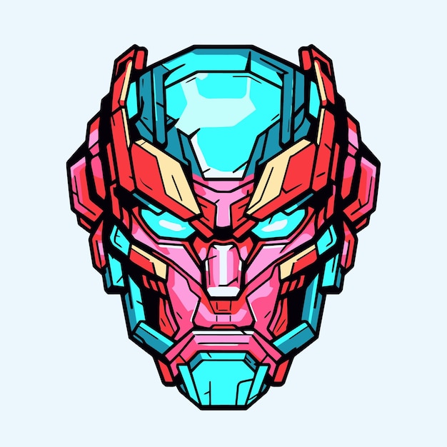 Ilustración de la cabeza del robot