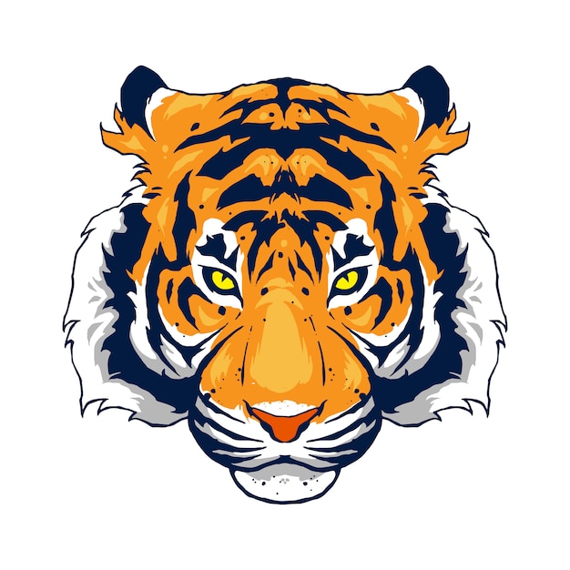 Ilustración de cabeza de tigre