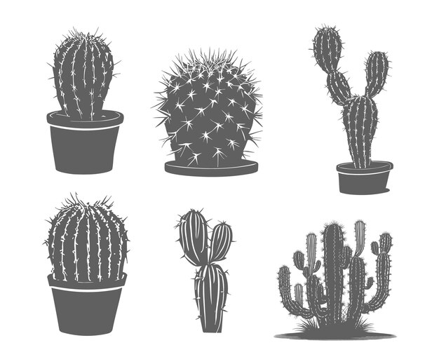 Ilustración de cactus dibujado a mano de vector libre