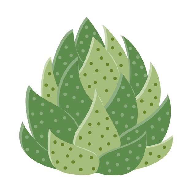 Ilustración de cactus en un estilo plano sobre un fondo blanco Ilustración de cactus de plantas caseras