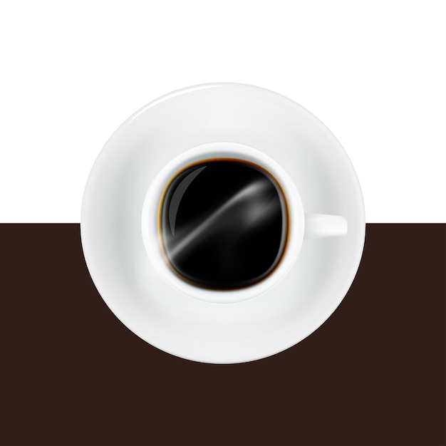 Vector ilustración de café 3d café caliente