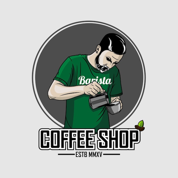 Vector ilustración de café barista