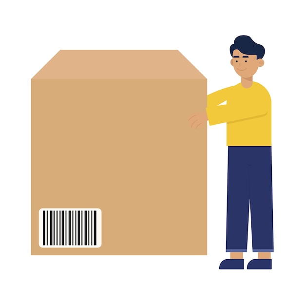 Vector ilustración de la caja de entrega