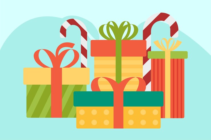 Ilustración de caja de regalo de navidad
