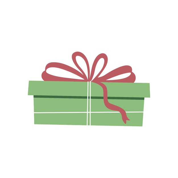 Ilustración de una caja de regalos para tarjetas de felicitación de Navidad