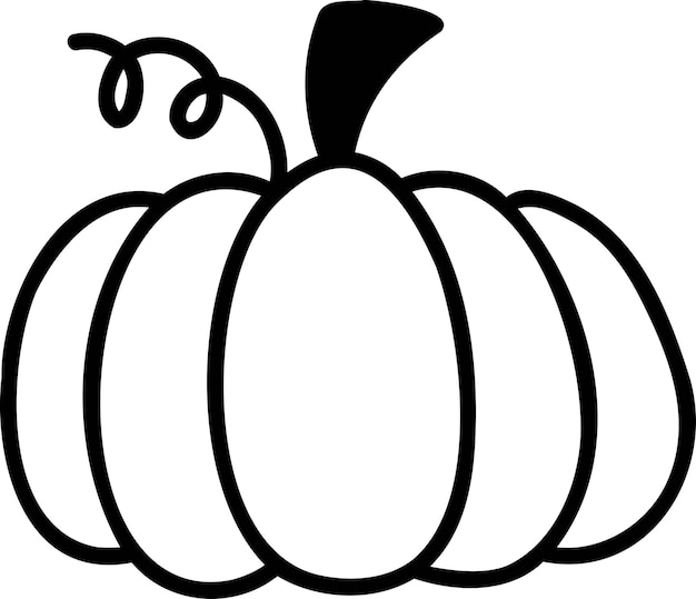 Ilustración de calabaza de acción de gracias dibujada a mano